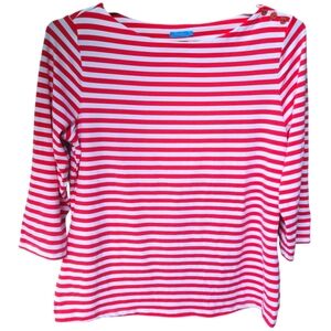 J.McLaughlin Striped Boatneck Catalina Cloth Top Size XL
